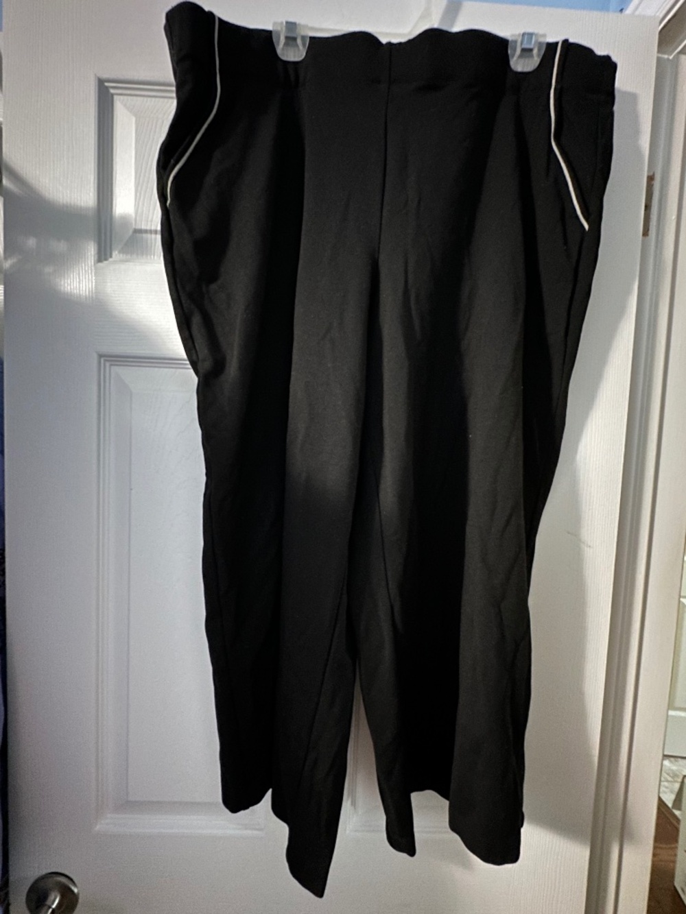 Max Studio London Black Wide Leg Pants Women’s 3XL | Stretch Pull-On Dress Pants